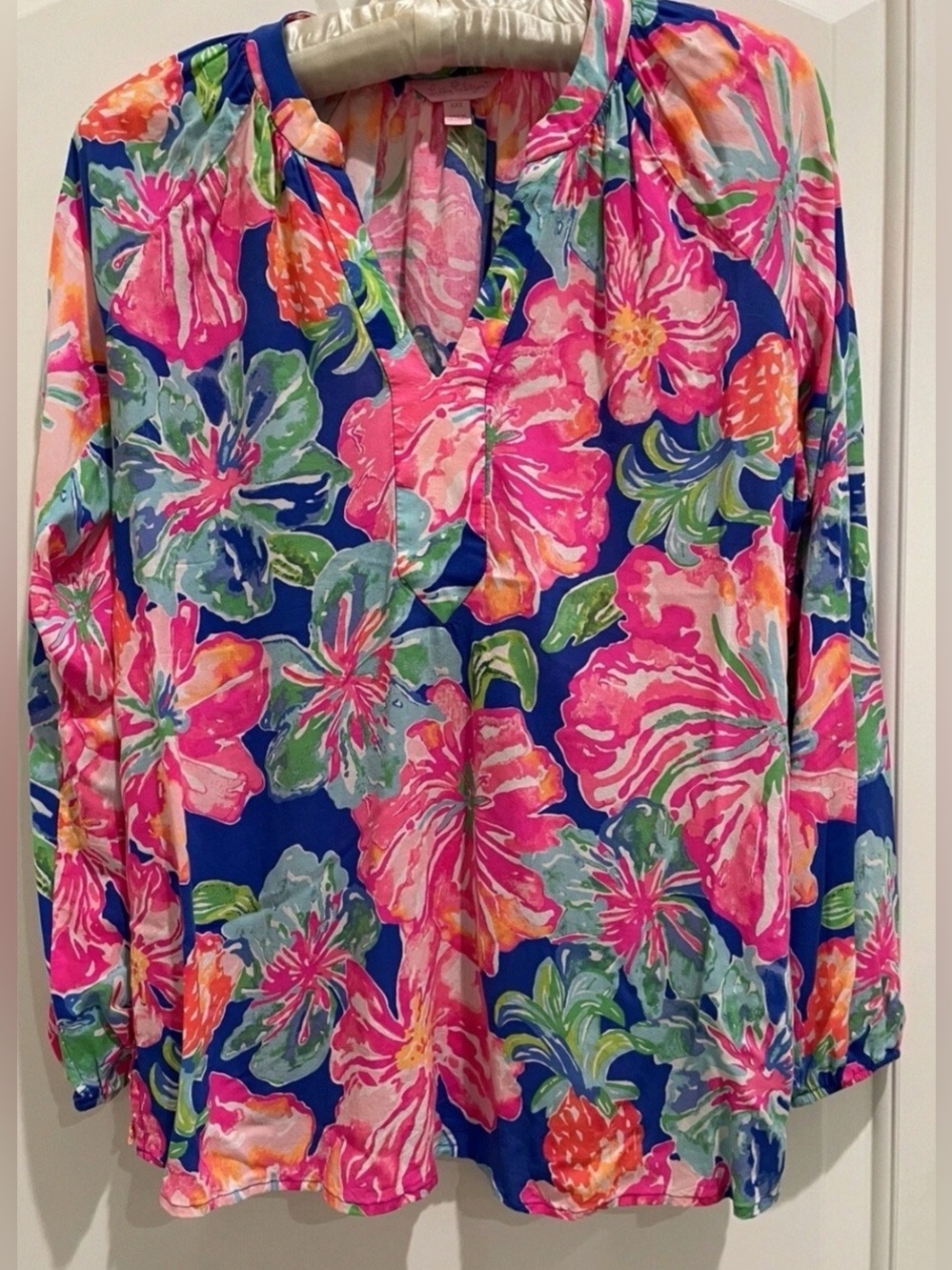 Lilly Pulitzer Vibrant Floral Tunic in Blue, Pink, Green - Picture 4 of 7